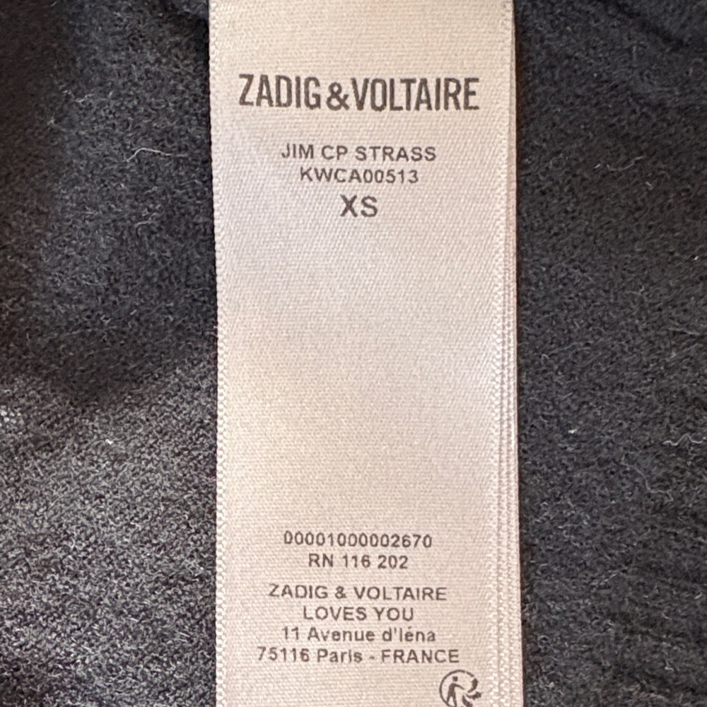 Zadig & Voltaire Jim Cashmere Crystal Studded Cardigan XS - Picture 9 of 11